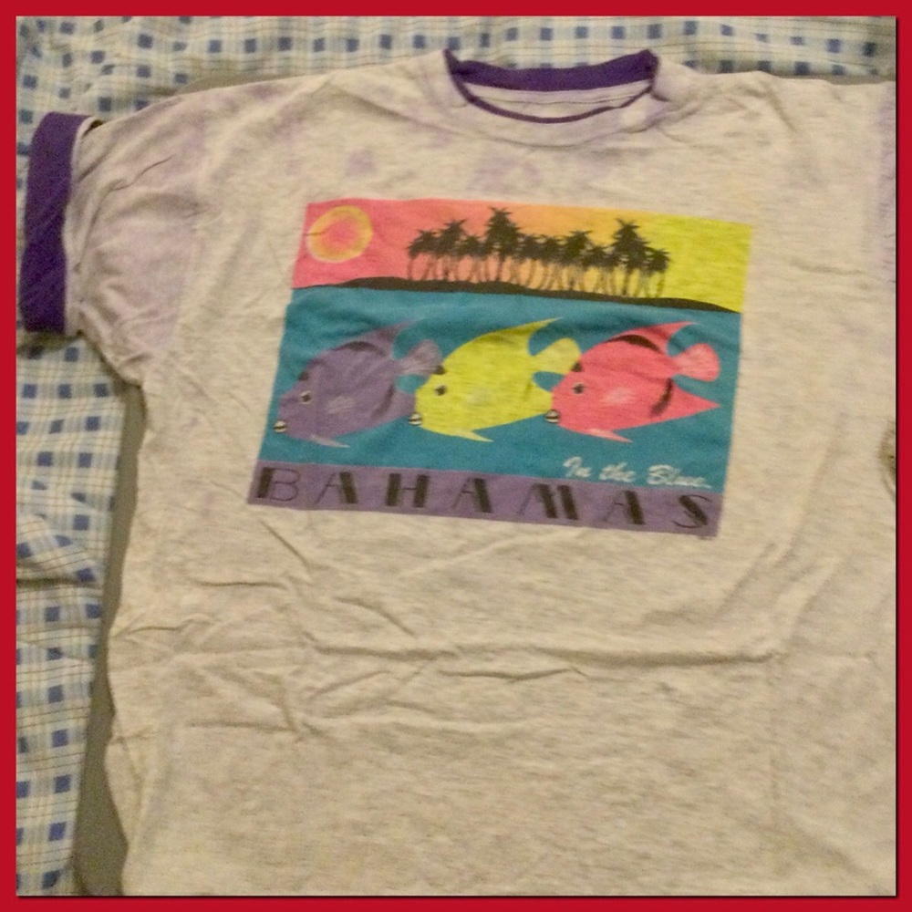 Vtg Bahamas tshirt, sz L - Picture 2 of 2